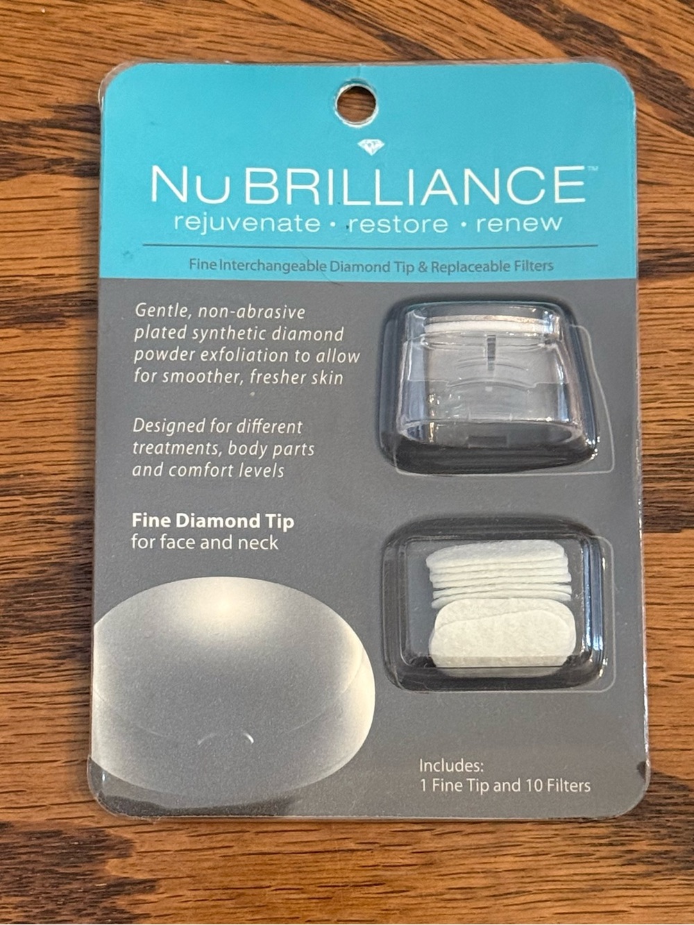 NuBrilliance Microdermabrasion Fine Diamond Tip 10 Replacement Filters 30217FC
